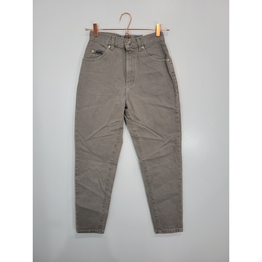 Vintage NWT Lee Riveted Women's Gray High Waisted Tapered Leg Jeans‎ Size 4P